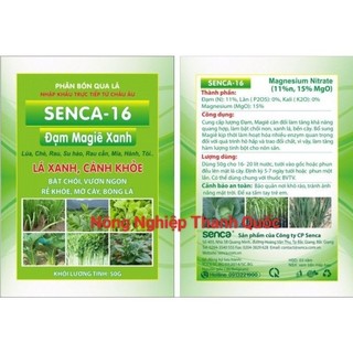 Phân bón lá senca 16 50gr xanh lá mập đọt