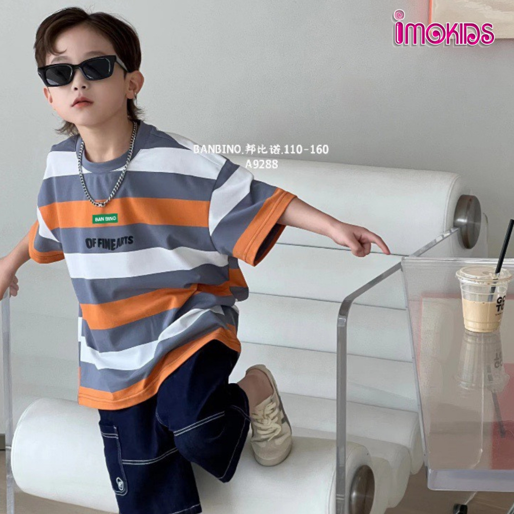 Áo thun bé trai size đại Banbino 26kg-52kg áo cộc tay cho bé cao cấp chất thun cao cấp co giãn thoải mái thời trang qate