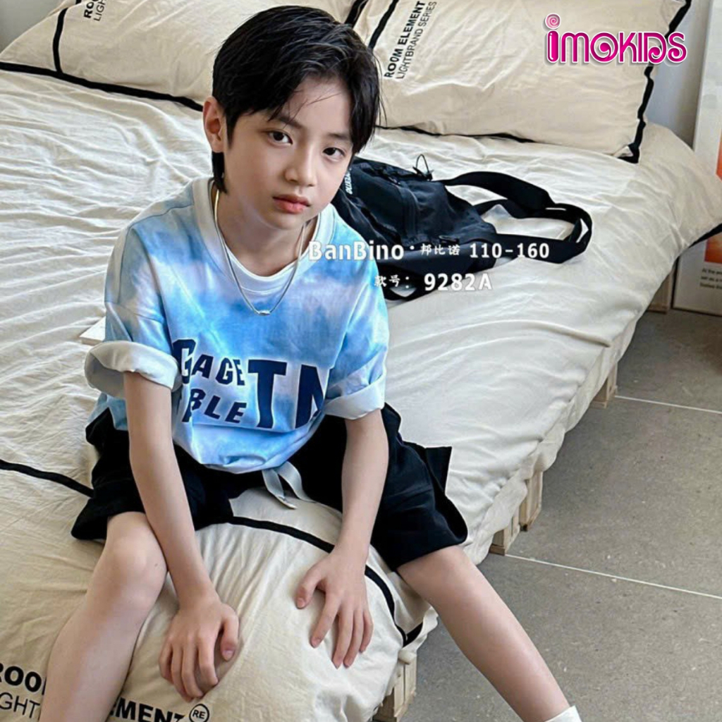 Áo thun bé trai size đại Banbino 26kg-52kg áo cộc tay cho bé cao cấp chất thun cao cấp co giãn thoải mái thời trang qate