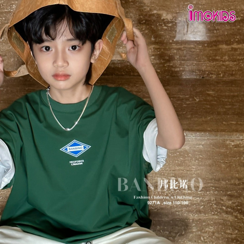Áo thun bé trai size đại Banbino 26kg-52kg áo cộc tay cho bé cao cấp chất thun cao cấp co giãn thoải mái thời trang qate