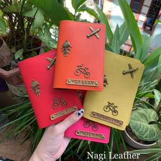 Vỏ hộ chiếu - passport case khắc tên chủ nhân