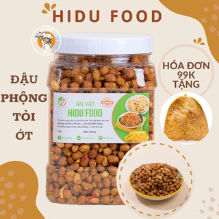 500gr Đậu phộng rang tỏi ớt giòn tan hạt lớn HiDuFood
