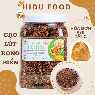 Hộp 500gr Gạo lứt sấy rong biển giảm cân ăn kiêng giòn tan HiDu Food