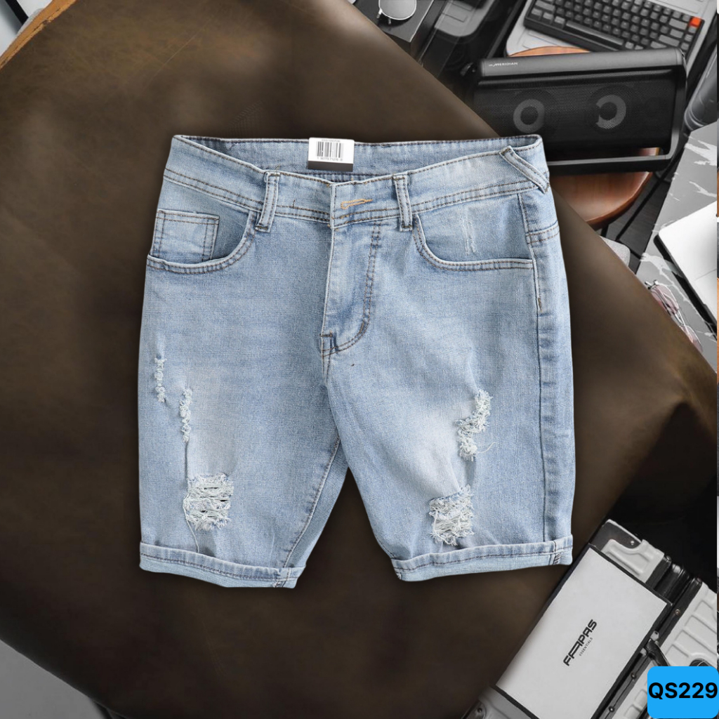 Quần Short Jean Nam chất bò cotton,quần lửng jean, Quần rin nam ngắn Ptz.boutique NHIỀU MẪU ĐẸP QF213