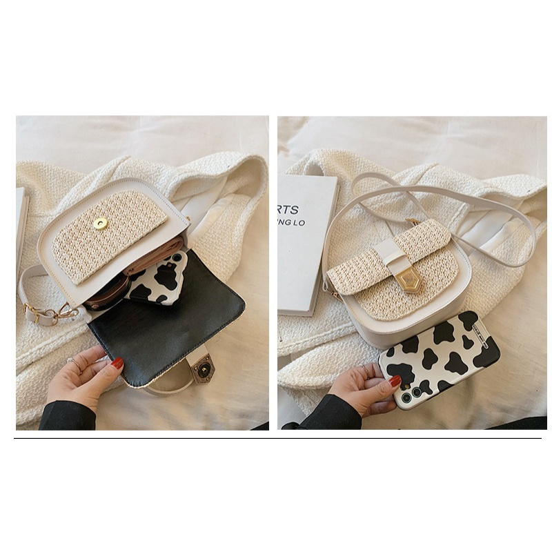 Túi xách nữ 💖 𝑭𝑹𝑬𝑬𝑺𝑯𝑰𝑷 💖 Túi đeo chéo mini da pha cói hàng quảng châu siêu hot_N06