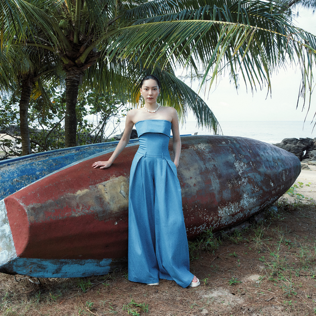 REINA - Levera Denim Jumpsuit