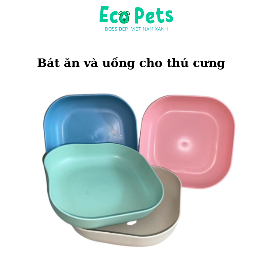 Bát ăn chó mèo ECOPETS chia khẩu phần tiện lợi chén ăn cao cấp chó mèo phụ kiện chén ăn thú cưng  nhỏ gọn an toàn