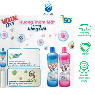 Nước tẩy nhà tắm, vệ sinh bồn cầu diệt sạch vi khuẩn,tẩy sạch bóng mùi thơm dịu nhẹ dòng cao cấp VIXOL OXY 700ml TháiLan