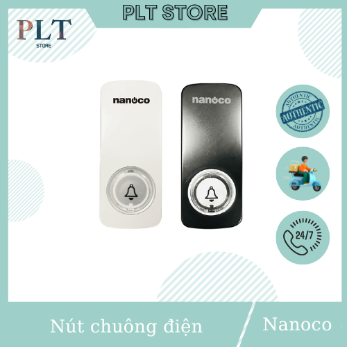 Nút chuông không dùng pin Nanoco (Panasonic) NDT153W/ NDT153BK dùng cho chuông ND153BK/ ND153W