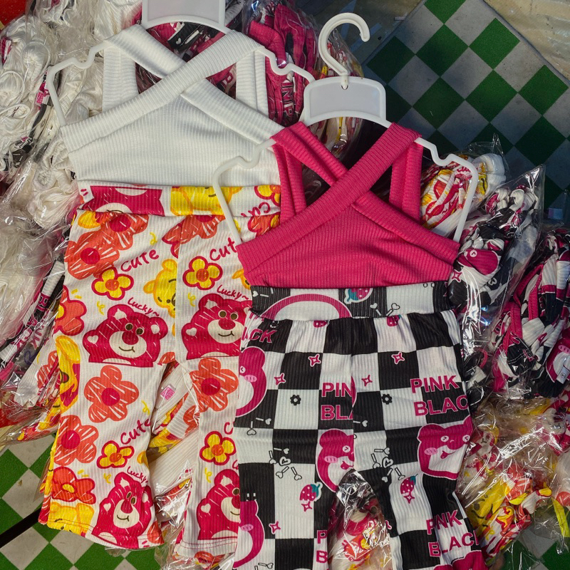 Set quần loe áo dây chéo cho bé