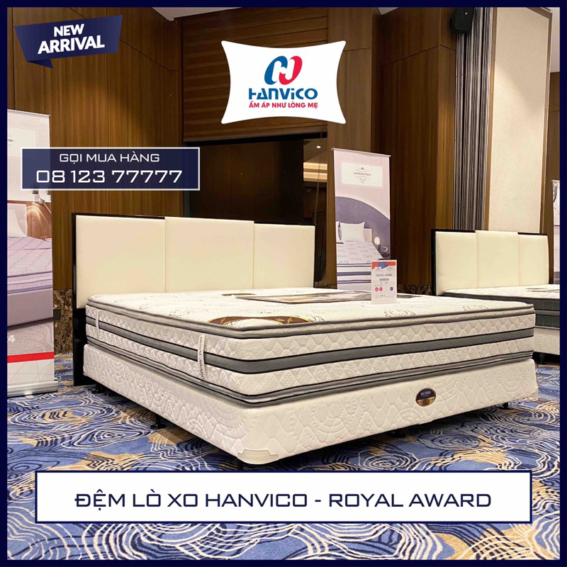 Đệm lò xo HANVICO ROYAL AWARD - Dày 30cm - HÀNG CHÍNH HÃNG