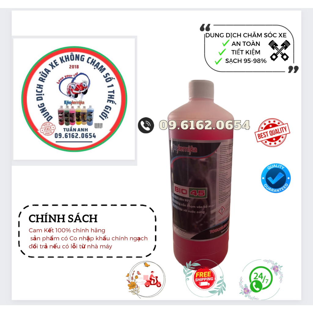 DUNG DỊCH RỬA XE KHÔNG CHẠM BIO 45