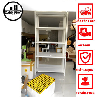 Kệ sắt v lỗ đa năng 5 tầng màu trắng