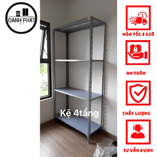 Kệ sắt v lỗ đa năng 4 tầng - c1.5mxd1mxr40cm