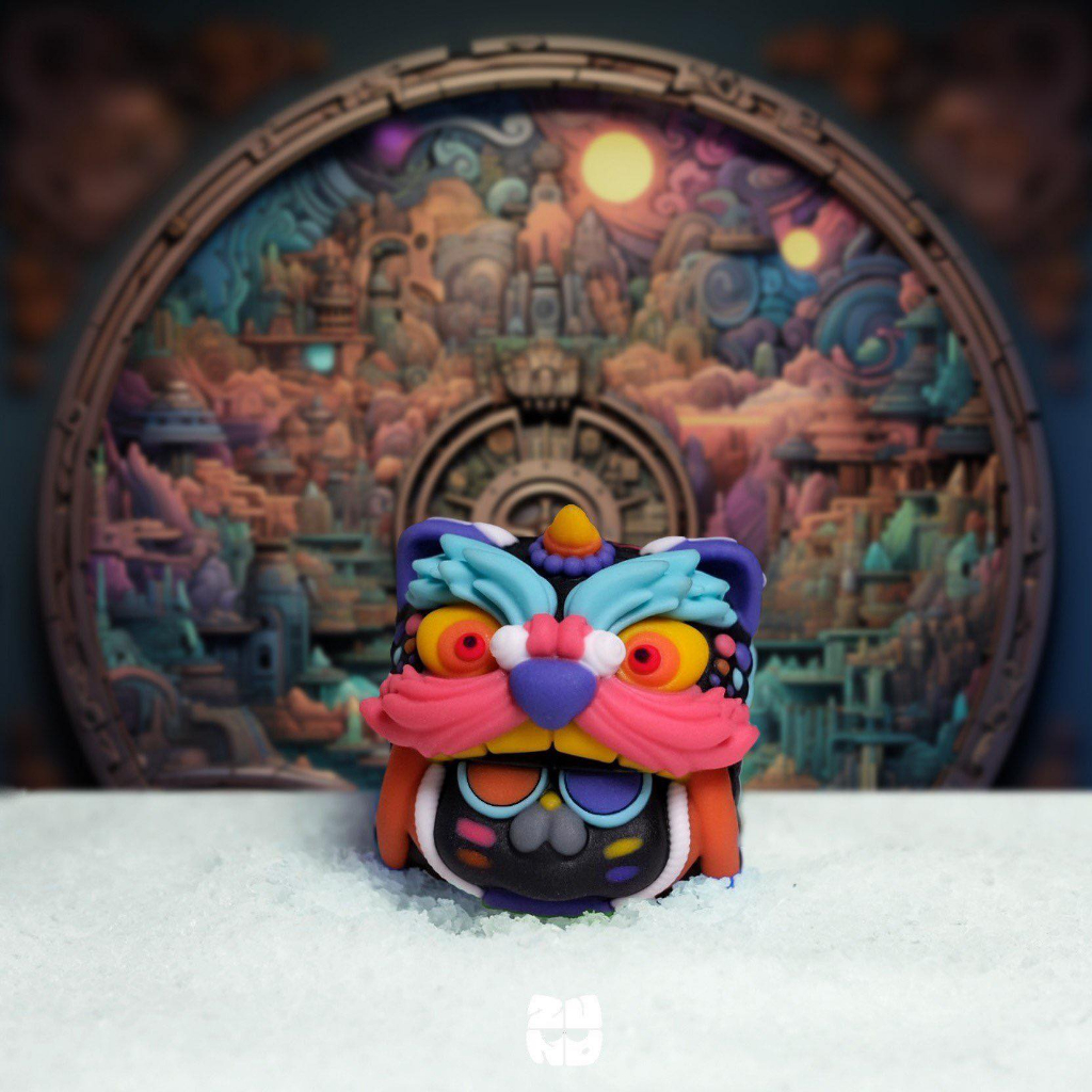 Keycap Artisan bàn phím cơ ZunoStudio Lion Dance - Hàng chính hãng