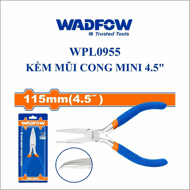 Kìm mũi cong mini 4.5 inch WADFOW WPL0955