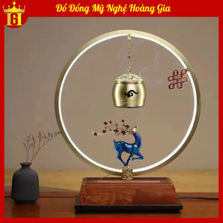 Xông trầm treo đèn nhạc tròn