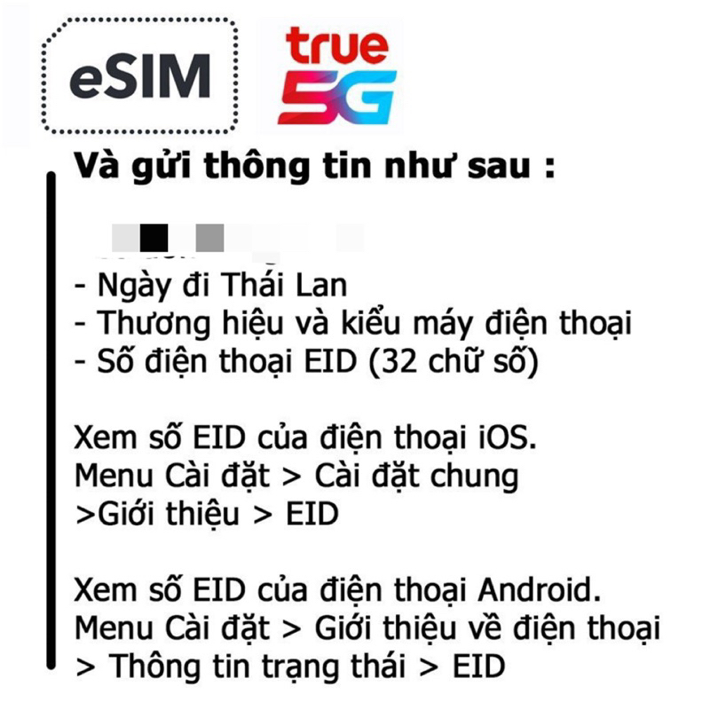 ESIM Thái Lan 🇹🇭 30GB 4G/5G, FREE 1.000 phút nghe gọi, FREE TRUE-WIFI