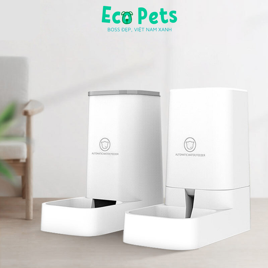 Máy ăn uống tự động PURI ECOPETS máy uống nước tự động cho thú cưng khay ăn nước uống tự động chó mèo  - 3.8L