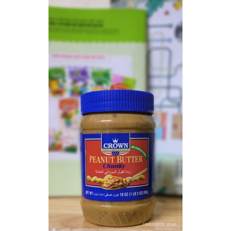 Bơ đậu phộng Chunky Crown 510g