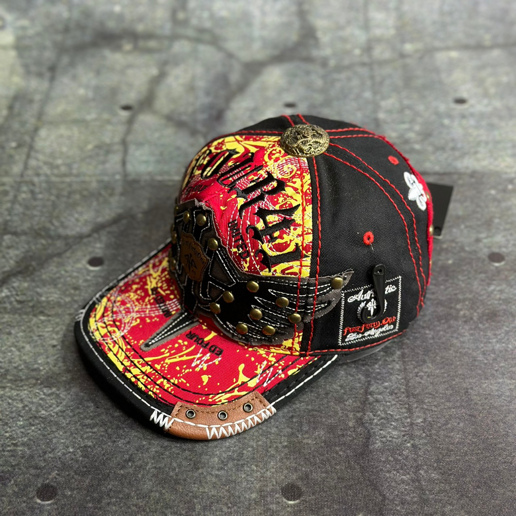 Nón ông địa mũ four 441 cánh chim thêu full