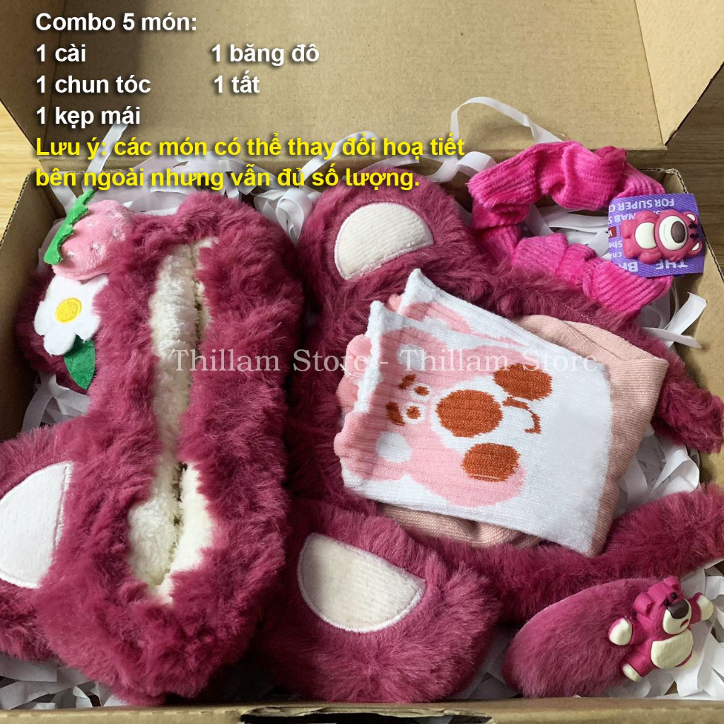 Combo Gấu Dâu - Set quà tặng siêu cute dành cho bạn nữ, quà sinh nhật