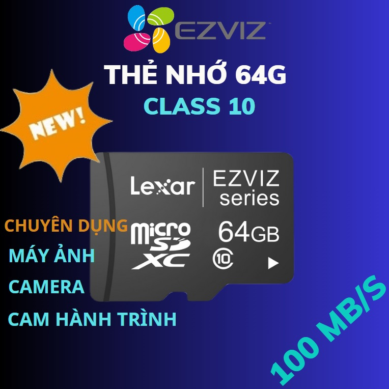 Thẻ Nhớ 64G 32G 128G EZVIZ CLASS 10 Chất Lượng Cao - Chính Hãng - BẢO HÀNH 24 THÁNG