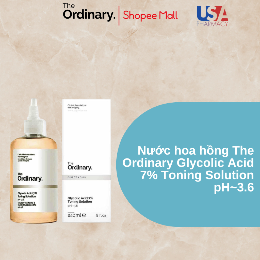 Toner Tẩy Da Chết Làm Sạch Da The Ordinary Glycolic Acid 7% Toning Solution 240ML.