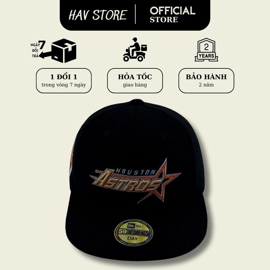 Mũ Snapback ASTROS cao cấp, Nón Snapback nhung tăm cao cấp thêu logo nổi 3D cực cá tính, hàng xuất dư Full Hộp