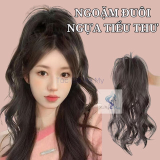Tóc Giả Ngoặm Xoăn Đuôi Ngựa Cá Tính Kẹp Nửa Đầu
