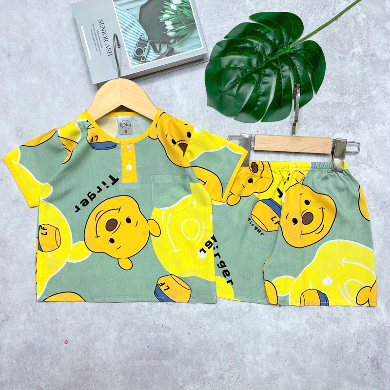 Bộ tole/lanh bé trai tay ngắn quần đùi - tole KN Kids