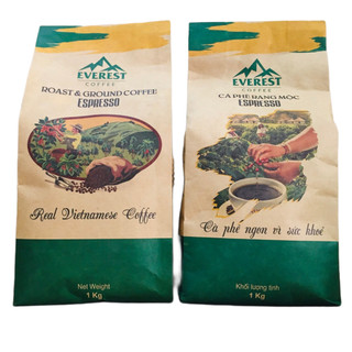 Cà phê rang mộc espresso everest coffee, cafe hạt pha máy nguyên chất 100% và có vị bơ ra10