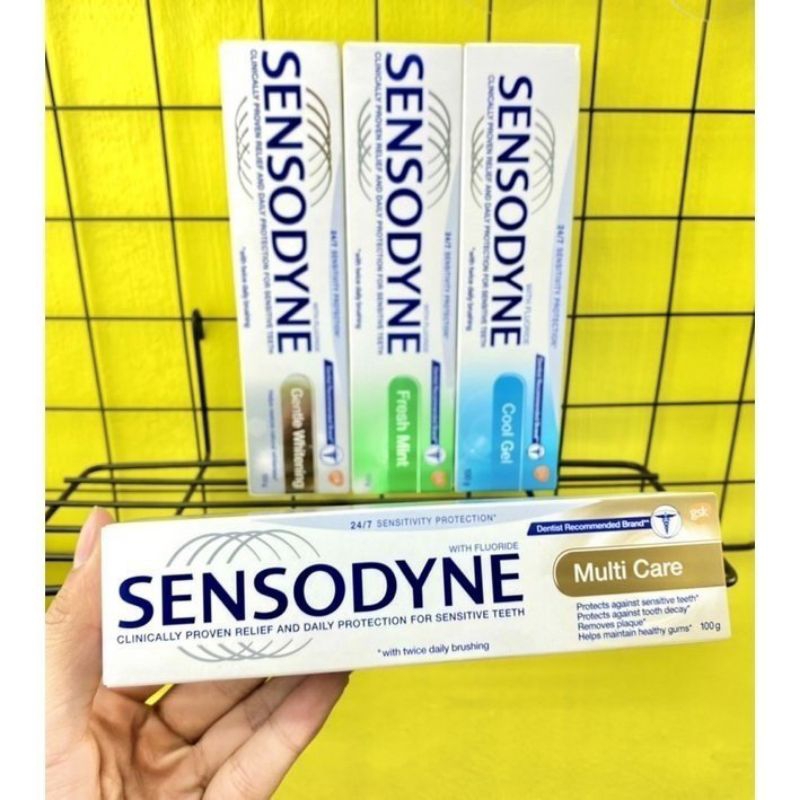 KEM ĐÁNH RĂNG SENSODYNE màu xanh lá/xanh dương/màu trắng thơm mát dài lâu