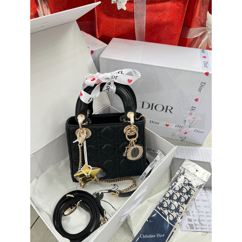 TÚI DI ỎR LADY MINI SIZE 17CM DA LAMSKIN