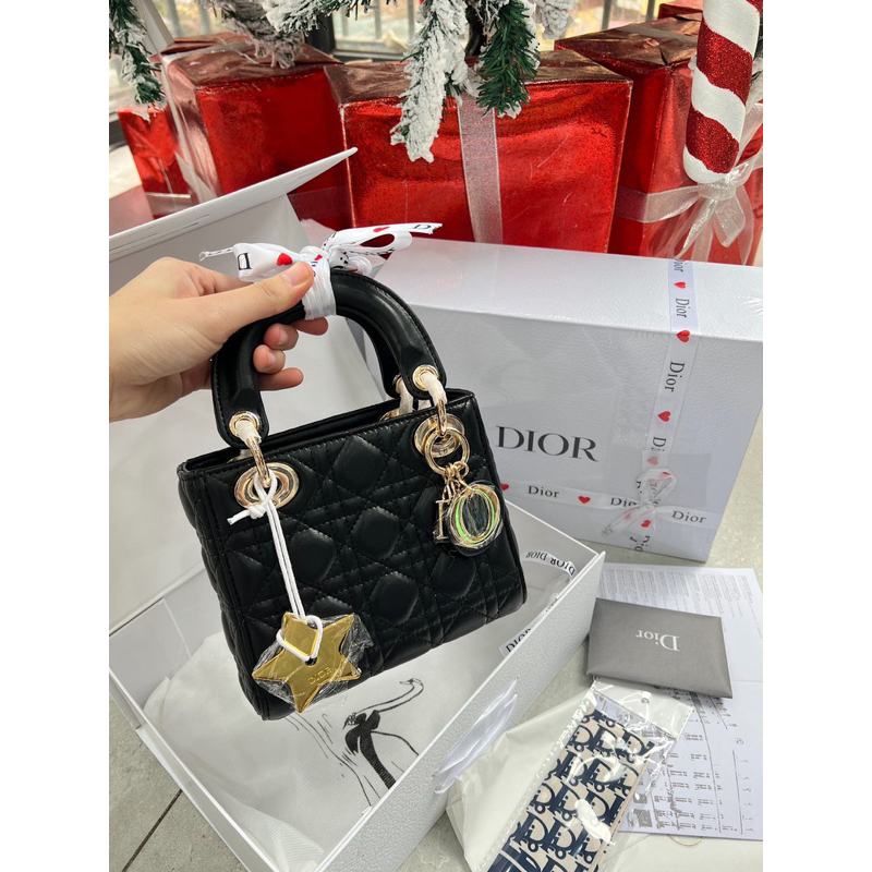 TÚI DI ỎR LADY MINI SIZE 17CM DA LAMSKIN