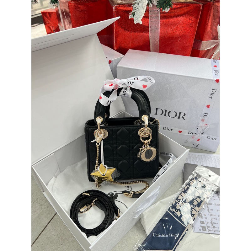 TÚI DI ỎR LADY MINI SIZE 17CM DA LAMSKIN