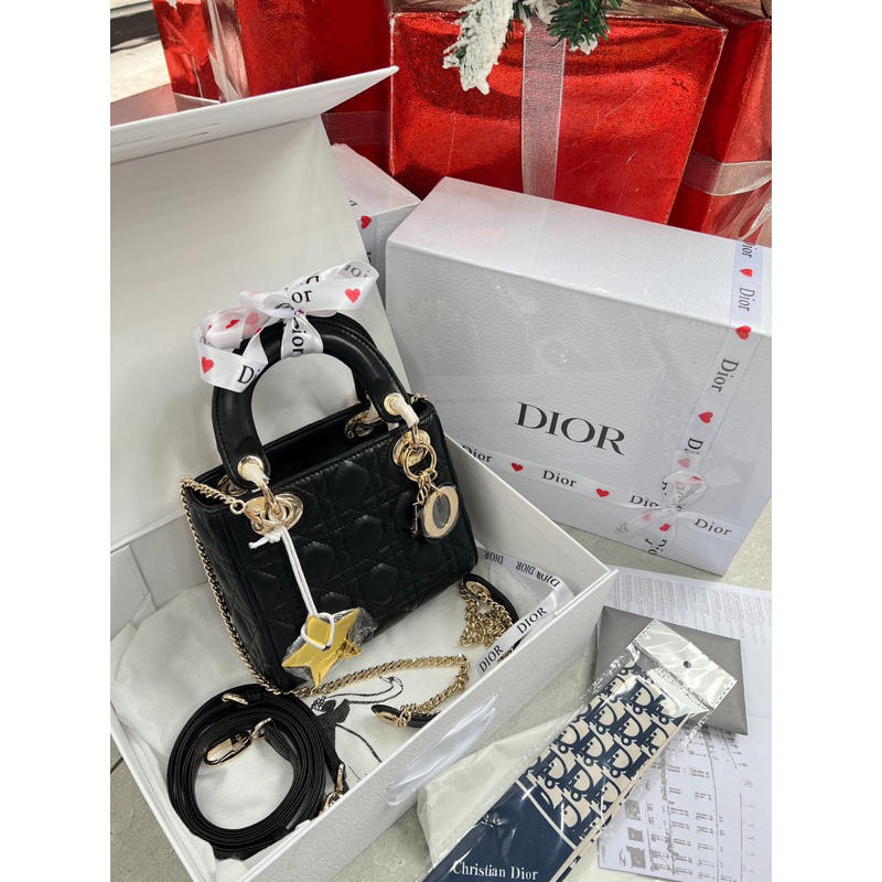 TÚI DI ỎR LADY MINI SIZE 17CM DA LAMSKIN