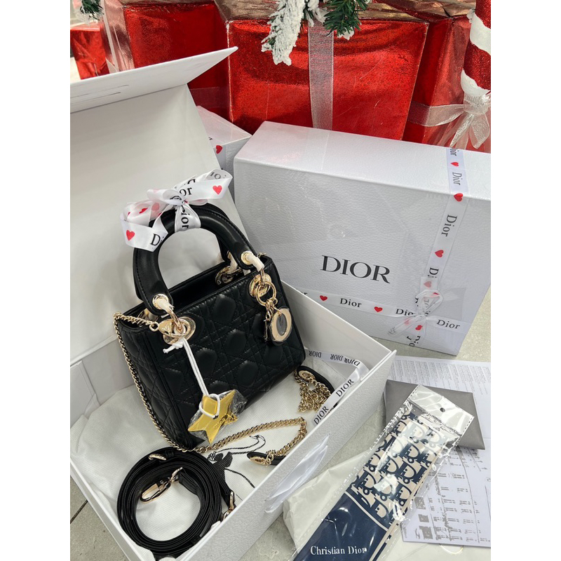 TÚI DI ỎR LADY MINI SIZE 17CM DA LAMSKIN