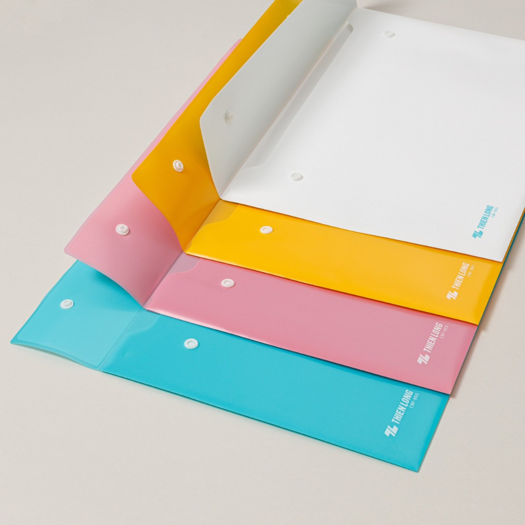 Bìa nút màu Pastel F4 Thiên Long CBF-003 - Sức chứa 125 tờ A4