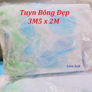 Mùng tuyn bông đẹp 3m5,2m5,mùng tuyn màu vừa nệm 1m6, 1m8