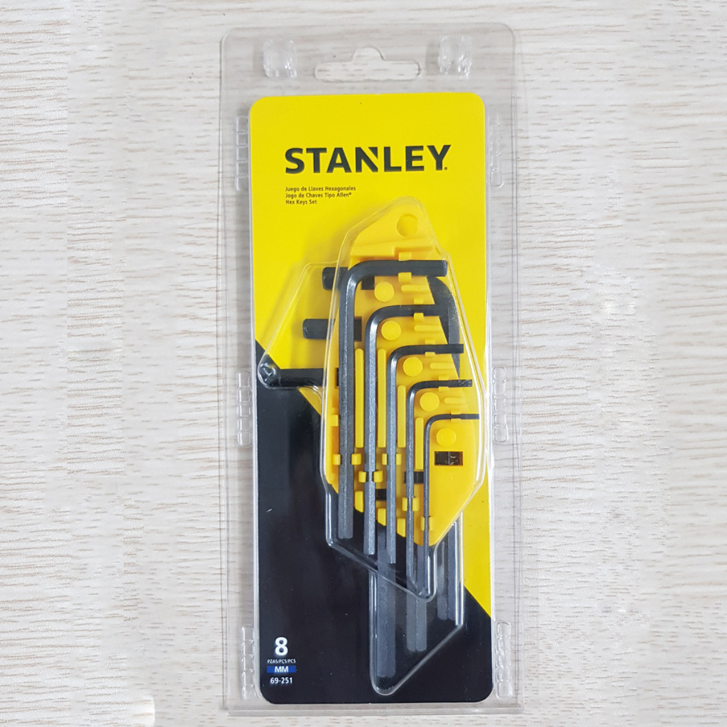 Bộ lục giác 8 cây hệ mét (1mm-6mm) STANLEY - 69-251