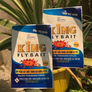 Combo 3 Gói Bột Thuốc diệt ruồi King Fly 20gr diệt ruồi tận gốc hiệu quả làm sạch ruồi nhà hàng quán ăn