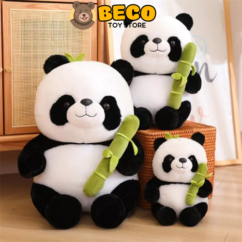 Gấu bông gấu trúc panda ôm tre nhồi bông dễ thương đáng yêu