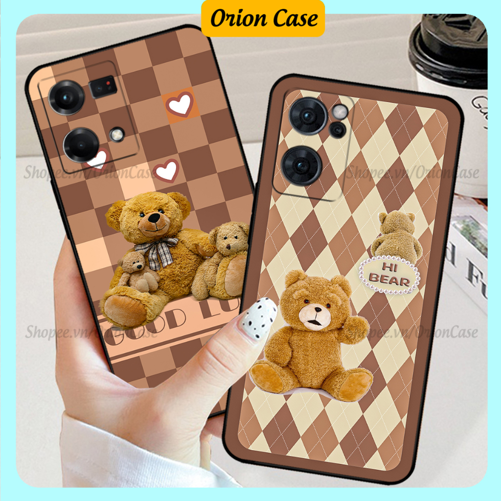 Ốp lưng Oppo Reno 7 4G - Reno 7 5G - Reno 7Z 5G in hình gấu bear dễ thương, bền đẹp
