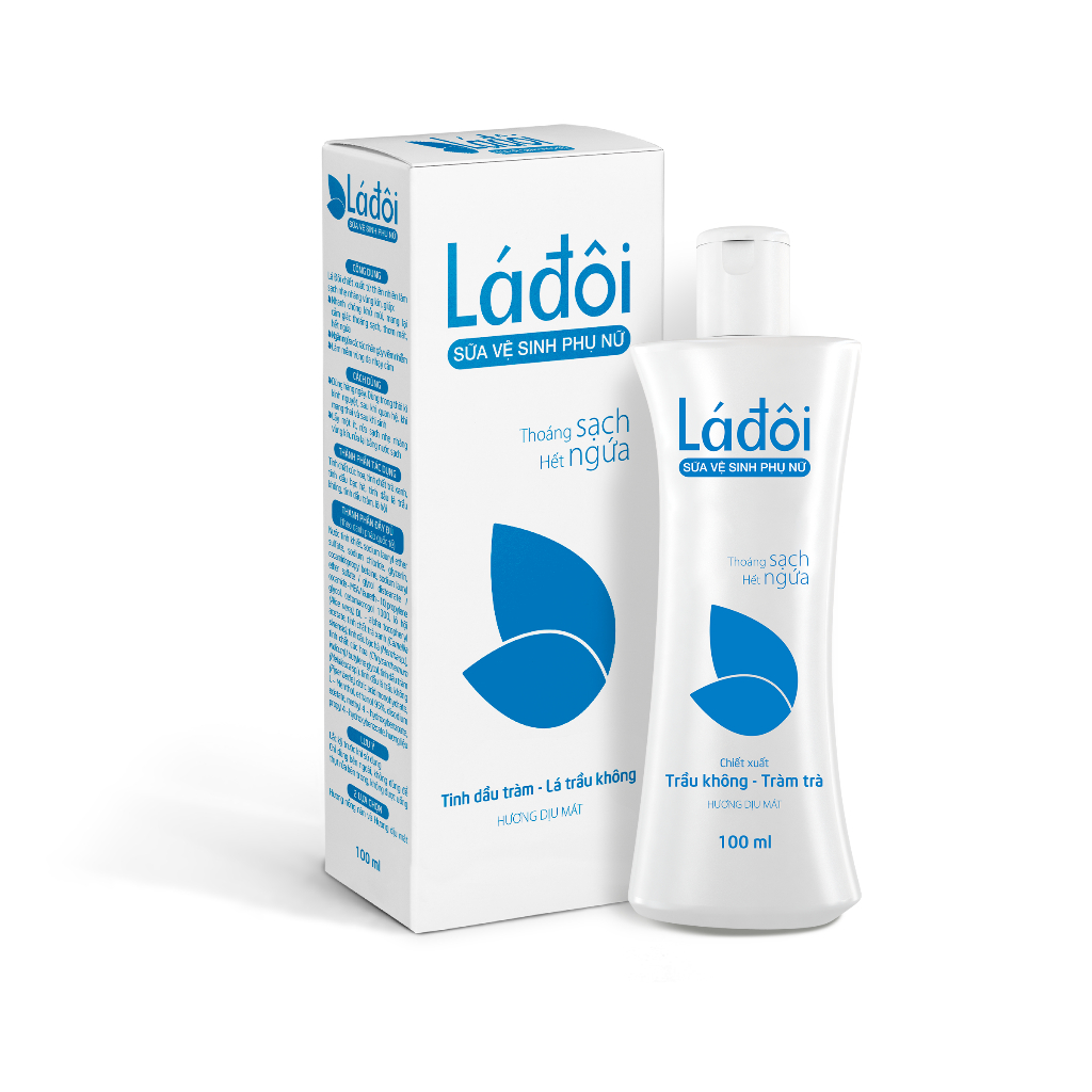 Sữa vệ sinh phụ nữ LÁ ĐÔI 100ml làm sạch tác nhân gây ngứa, mùi và viêm nhiễm phụ khoa