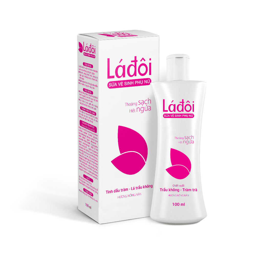 Sữa vệ sinh phụ nữ LÁ ĐÔI 100ml làm sạch tác nhân gây ngứa, mùi và viêm nhiễm phụ khoa