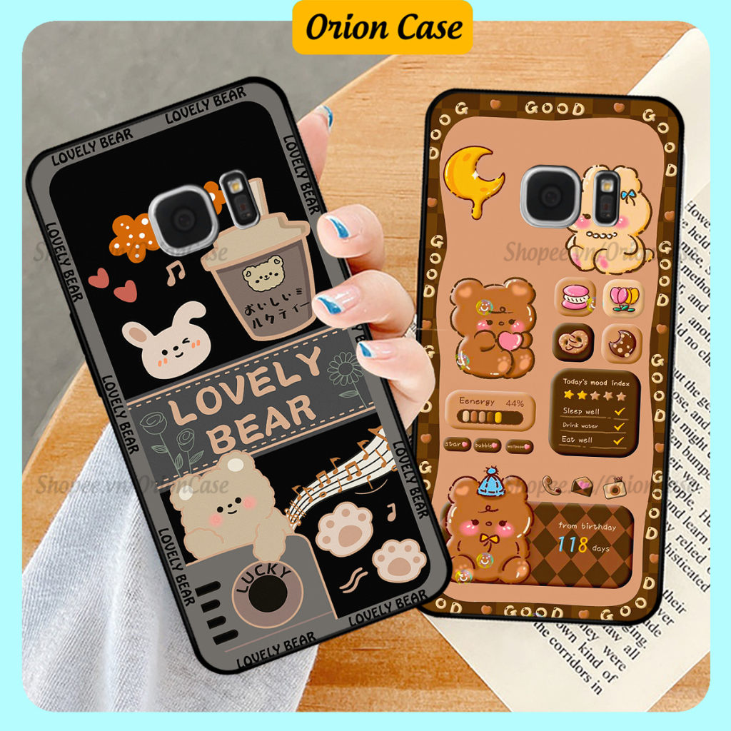 Ốp lưng Samsung Note 5 - S6 - S6 Edge - S7 - S7 Edge in hình gấu bear dễ thương, bền đẹp