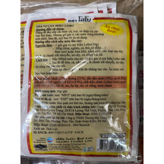 Gia vị cay hiệu LOBO (lốc 10 gói x 30gr)