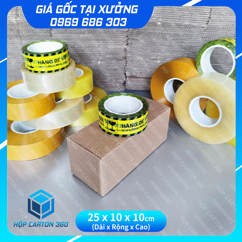 25x10x10 Combo 20 hộp carton đóng hàng