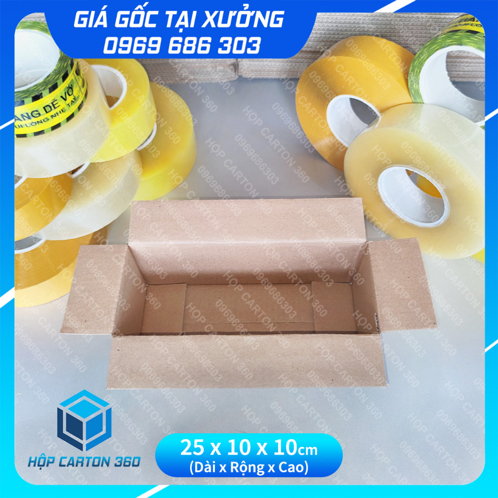 25x10x10 Combo 20 hộp carton đóng hàng